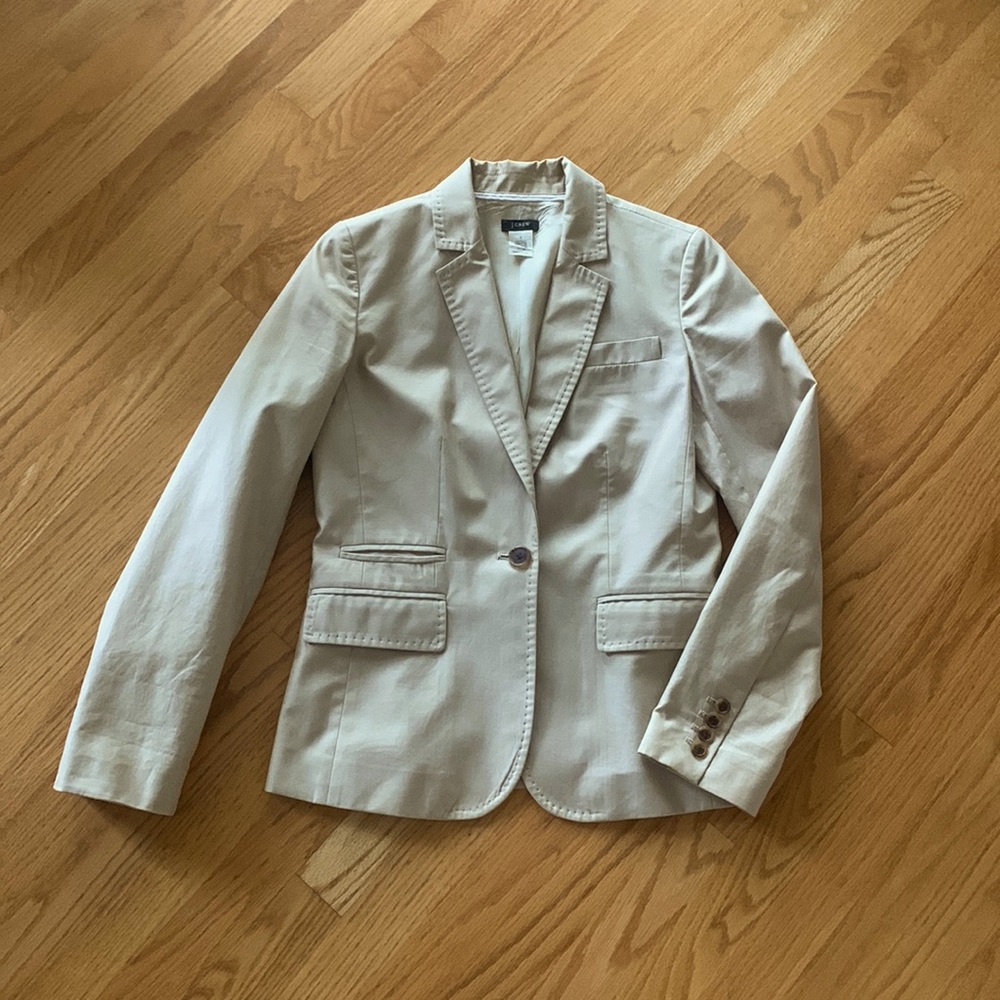 J.crew single button cotton blazer size 4